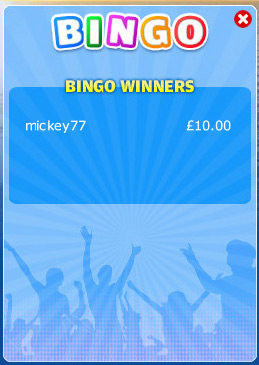 king jackpot winning bingo message