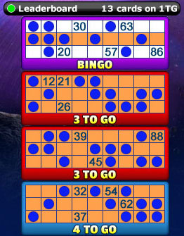 playing king jackpot 90 ball bingo game