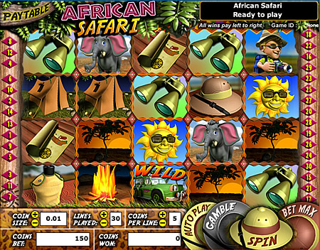 king jackpot african safari 5 reel online slots game