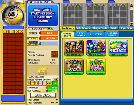 king jackpot 75 ball online bingo game