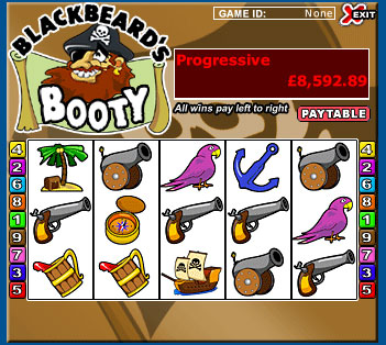 king jackpot blackbeards booty 5 reel online slots game