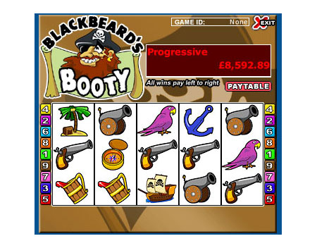 king jackpot blackbeards booty 5 reel online slots game