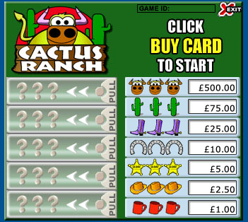 king jackpot cactus ranch pull tabs online instant win game