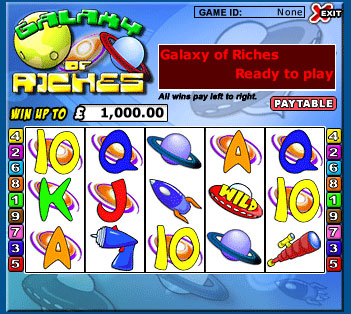 king jackpot galaxy of riches 5 reel online slots game