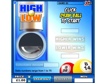 king jackpot high low online instant win game