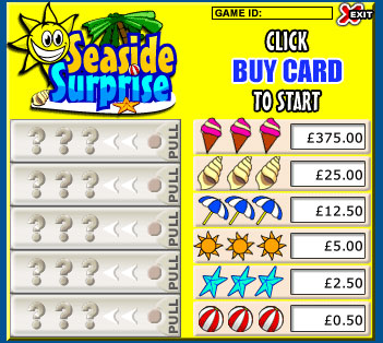 king jackpot seaside surprise pull tabs online instant win game