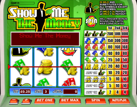 king jackpot show me the money 3 reel online slots game