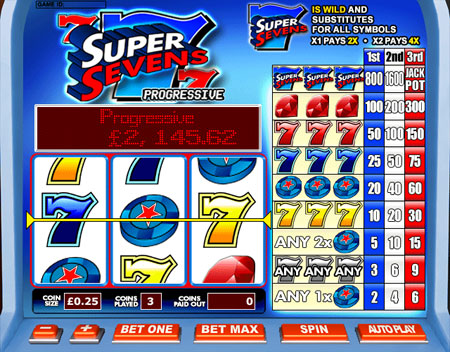 king jackpot super sevens 3 reel online slots game