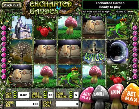 king jackpot enchanted garden 5 reel online slots game