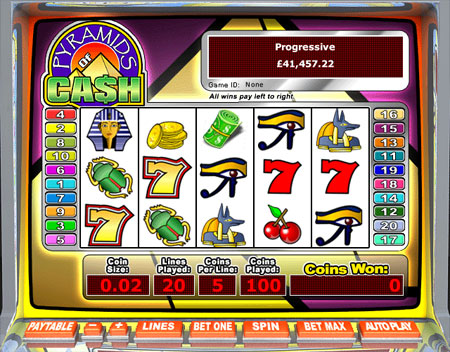 king jackpot pyramids of cash 5 reel online slots game